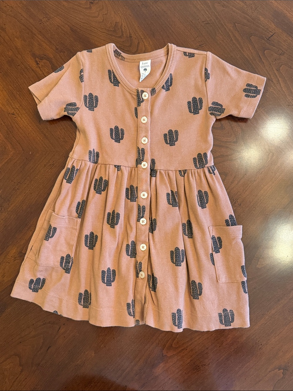 Kate Quinn Cactus-Print Button Front Dress 2T